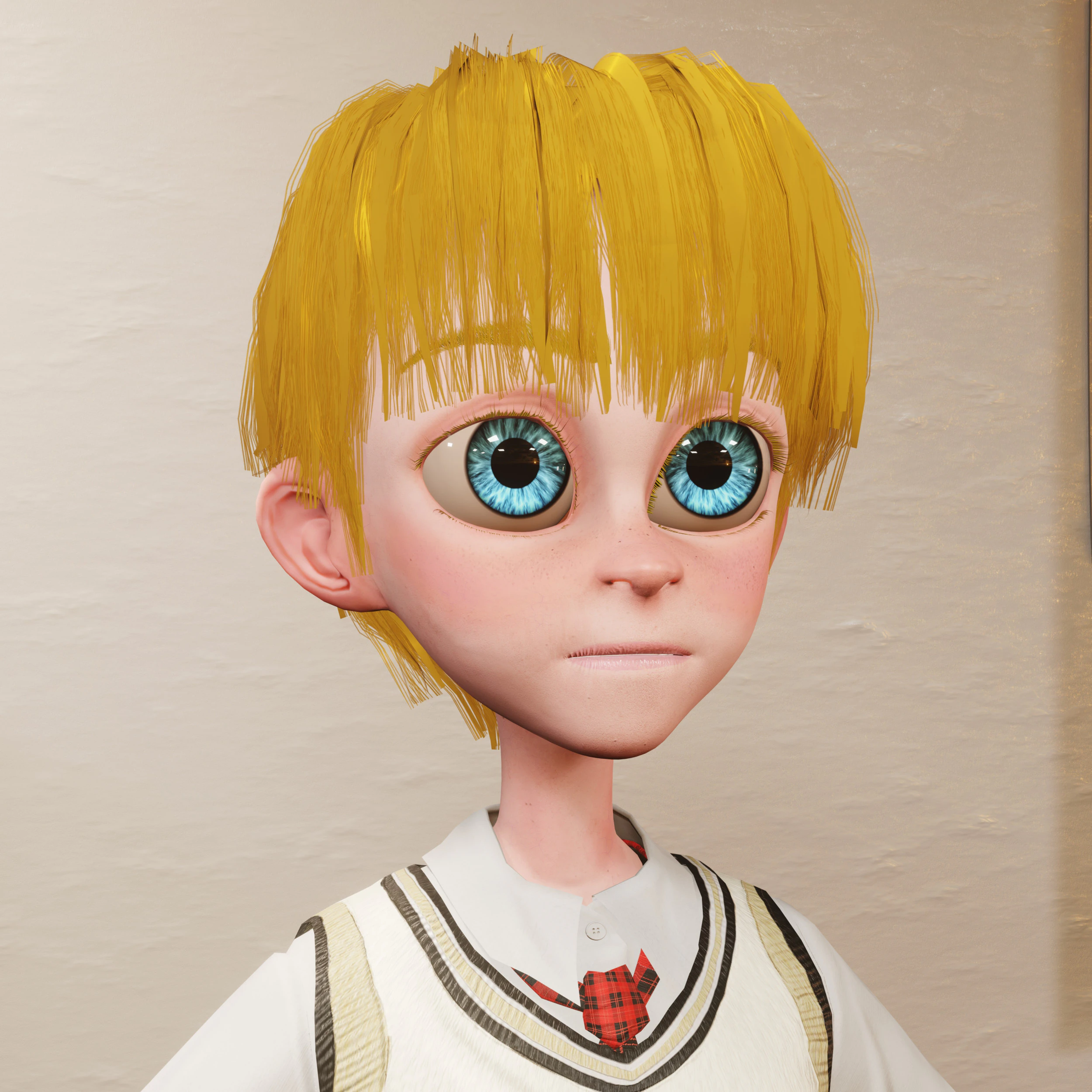 Stylized Male Student 3D Model .c4d .max .obj .3ds .fbx .stl .blend