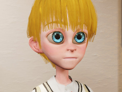 Stylized Male Student 3D 모델