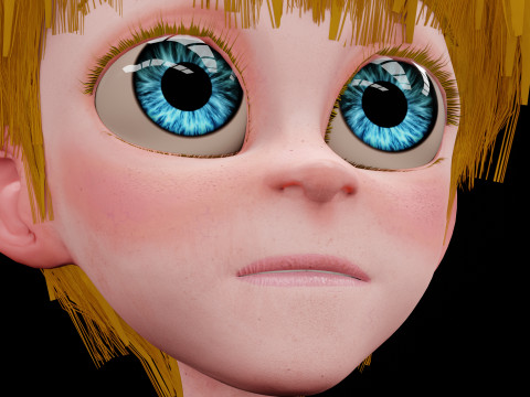Stylized Male Student 3D Model