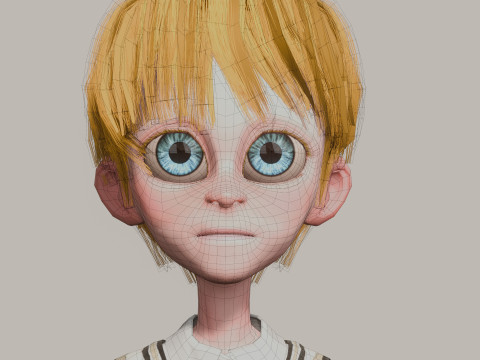 Stylized Male Student 3D Model