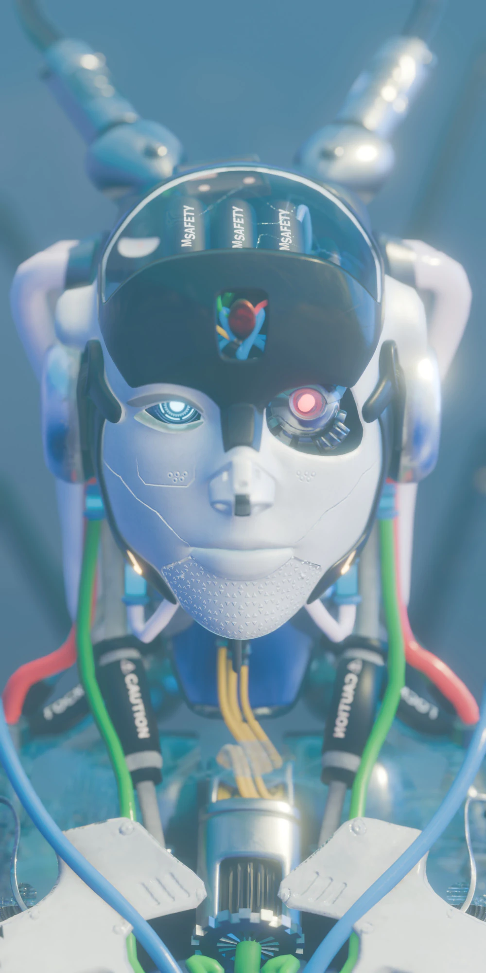 Futuristic Female Robot 3D Model .c4d .max .obj .3ds .fbx .stl .blend 