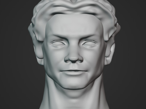 Male Head 3D Sculpt Modelo 3D
