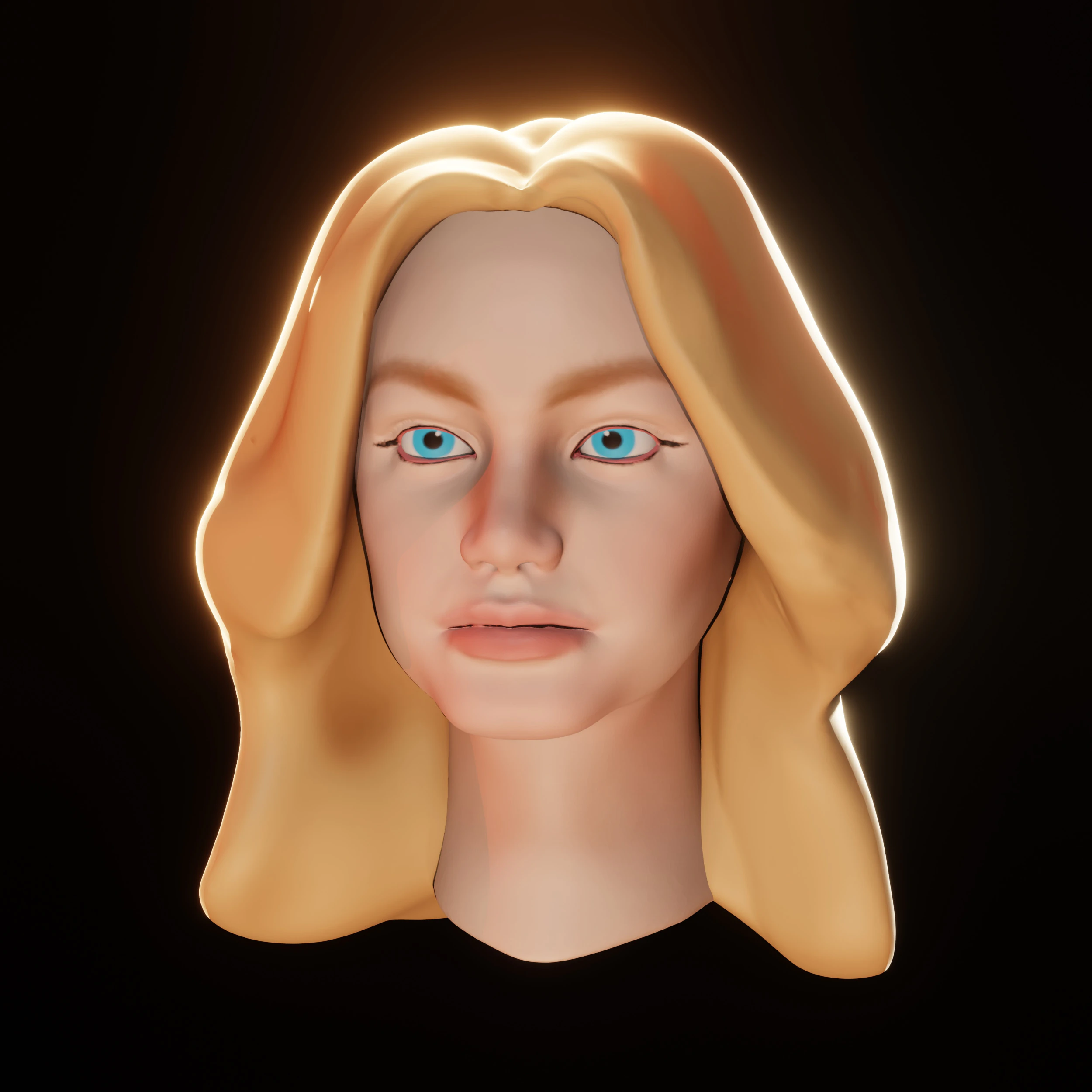 Female Head 3D Sculpt 3D Model .c4d .max .obj .3ds .fbx .stl .blend 