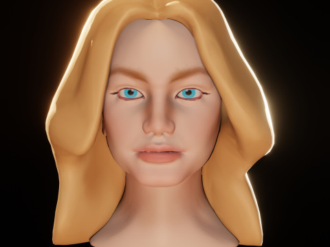 Female Head 3D Sculpt 3D Model