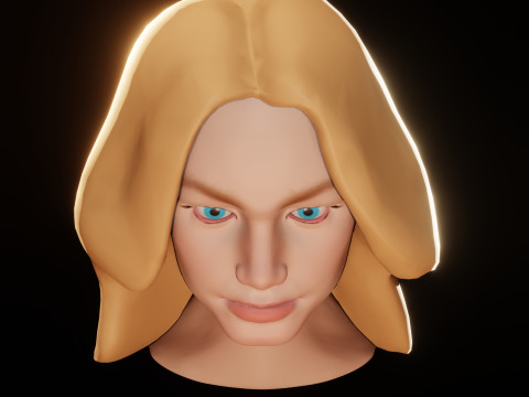 Female Head 3D Sculpt 3D Model