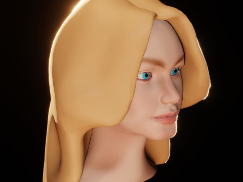 Female Head 3D Sculpt 3D Model