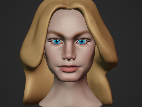 Female Head 3D Sculpt 3D Model