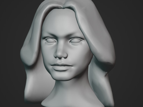 Female Head 3D Sculpt 3D Model