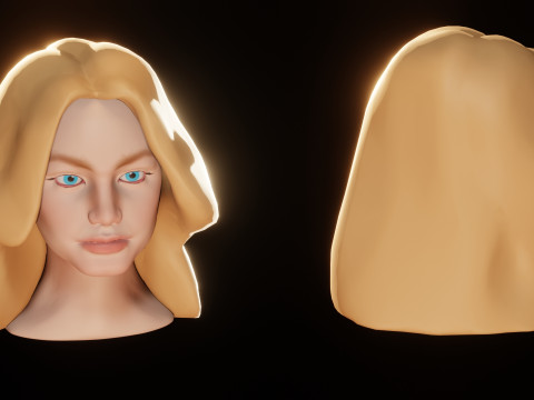 Female Head 3D Sculpt 3D Model