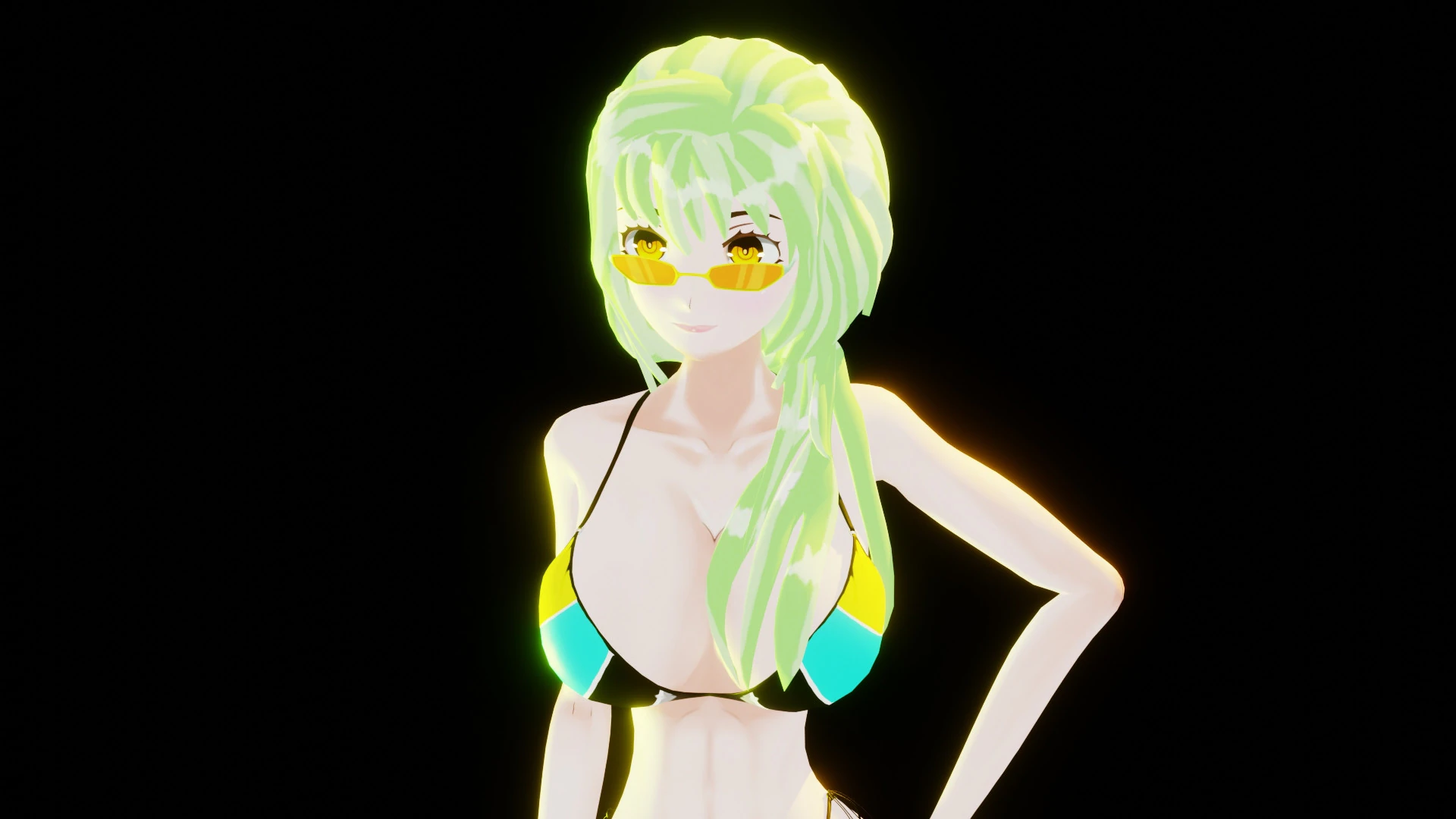 Anime Bikini Girl 3D Model .c4d .max .obj .3ds .fbx .stl .blend 