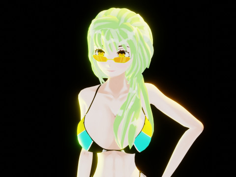 Anime Bikini Girl 3D 模型