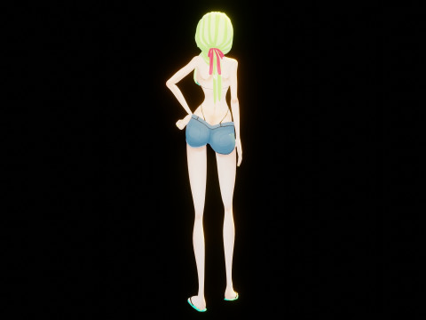 Anime Bikini Girl 3D Модель