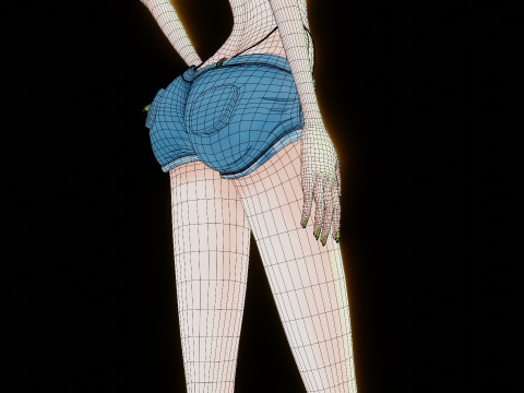 Anime Bikini Girl 3D Модель