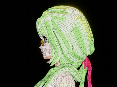 Anime Bikini Girl 3D Модель