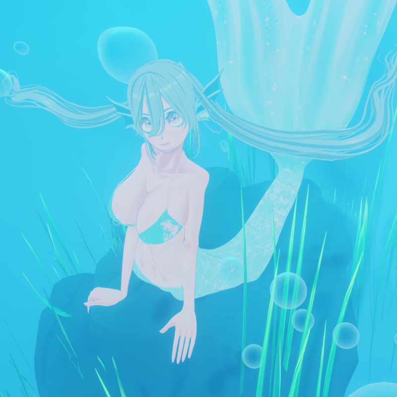 Anime Mermaid 3Dモデル .c4d .max .obj .3ds .fbx .stl .blend