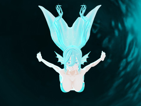 Anime Mermaid 3Dモデル