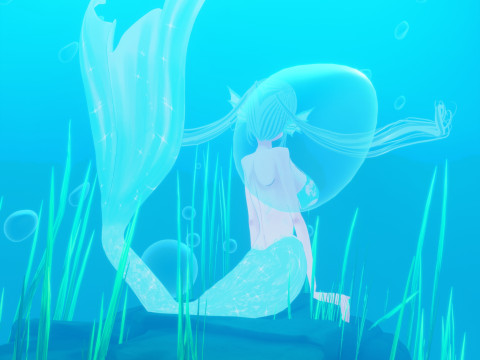Anime Mermaid 3Dモデル