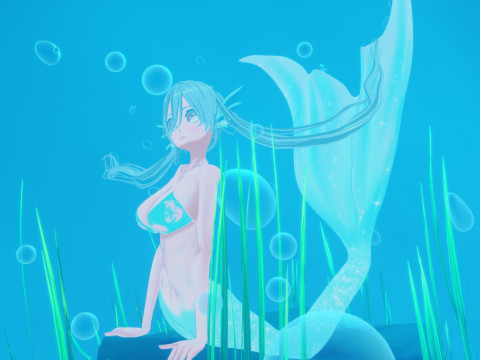 Anime Mermaid 3Dモデル