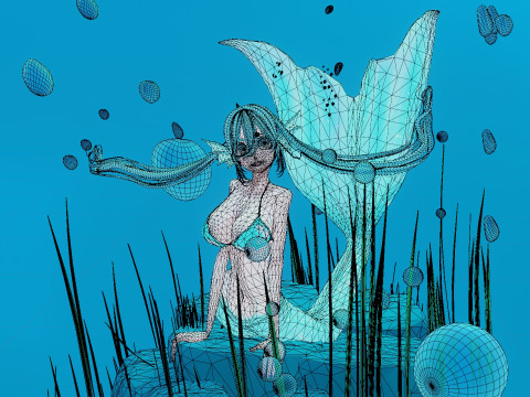Anime Mermaid 3Dモデル
