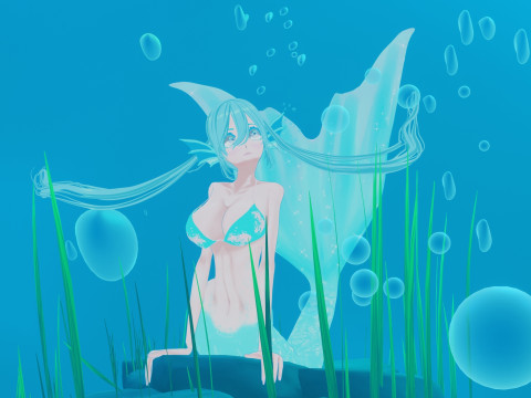 Anime Mermaid 3Dモデル