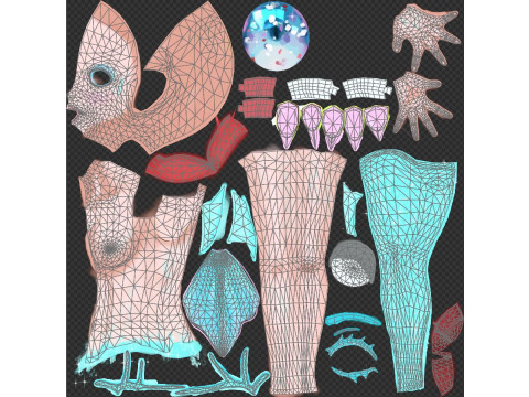 Anime Mermaid 3Dモデル