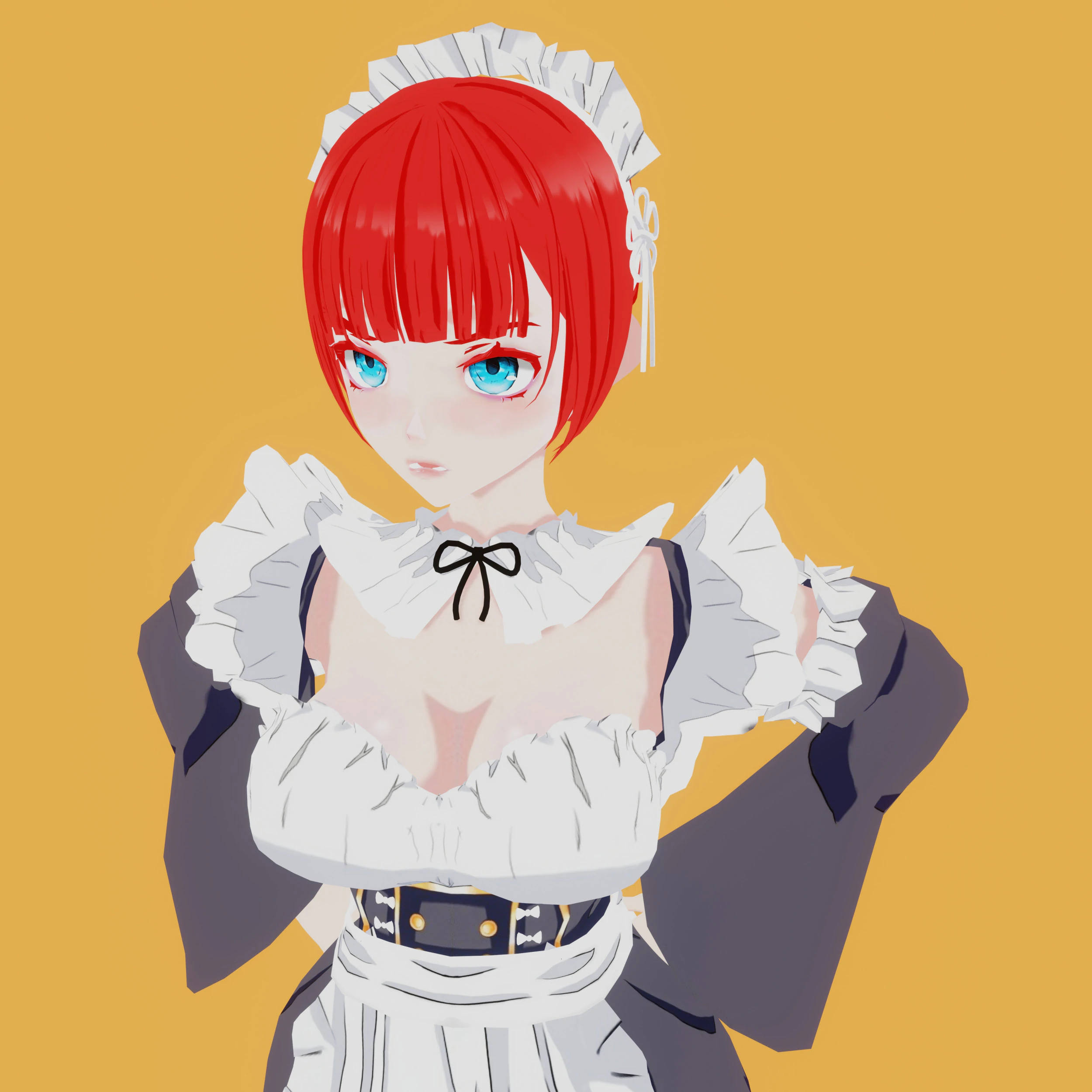 Anime Maid 3D Model .c4d .max .obj .3ds .fbx .stl .blend 