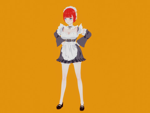 Anime Maid 3D मॉडल