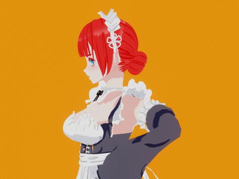 Anime Maid 3D मॉडल