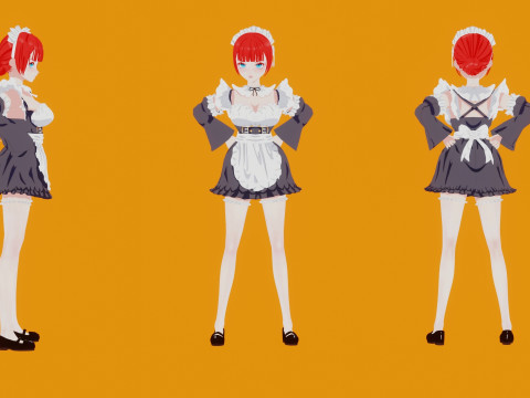 Anime Maid 3D मॉडल