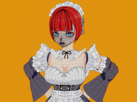 Anime Maid 3D मॉडल