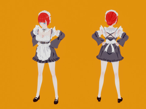 Anime Maid 3D मॉडल