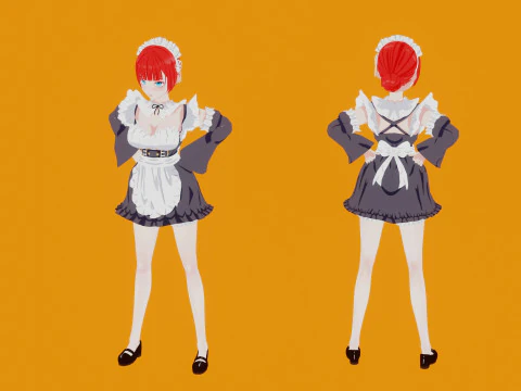 Anime Maid 3D Model