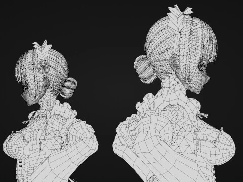 Anime Maid 3D Model
