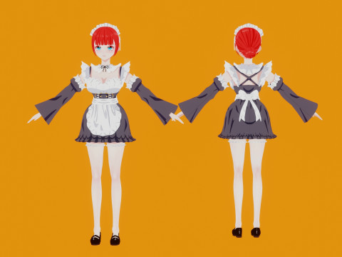 Anime Maid 3D मॉडल