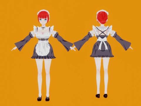 Anime Maid 3D Model