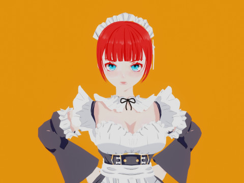 Anime Maid 3D मॉडल