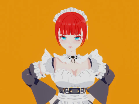 Anime Maid 3D Model