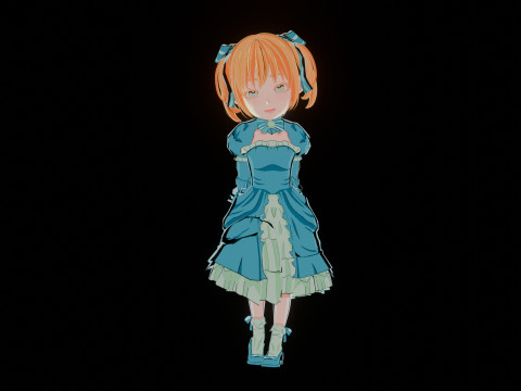 Anime-Style Noble Little Lady 3D 模型