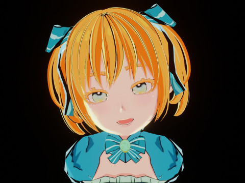 Anime-Style Noble Little Lady Model 3D