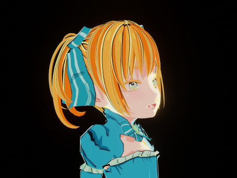 Anime-Style Noble Little Lady Model 3D