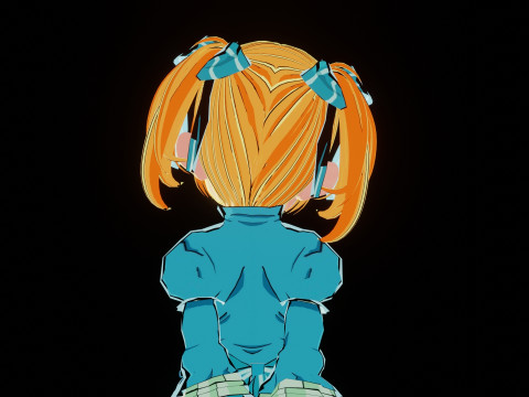 Anime-Style Noble Little Lady Model 3D