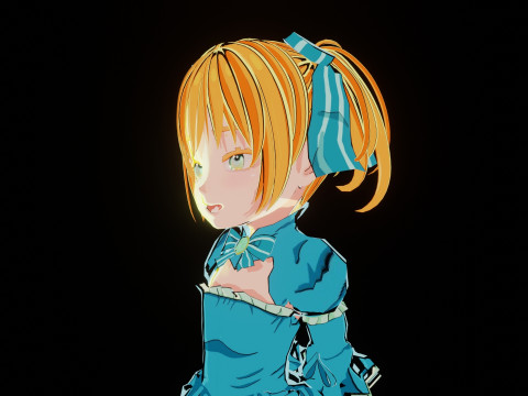 Anime-Style Noble Little Lady Model 3D