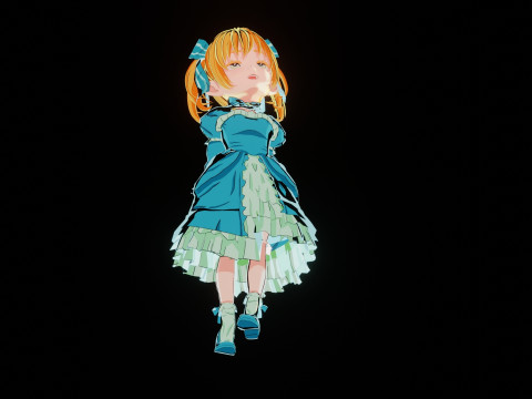 Anime-Style Noble Little Lady Model 3D