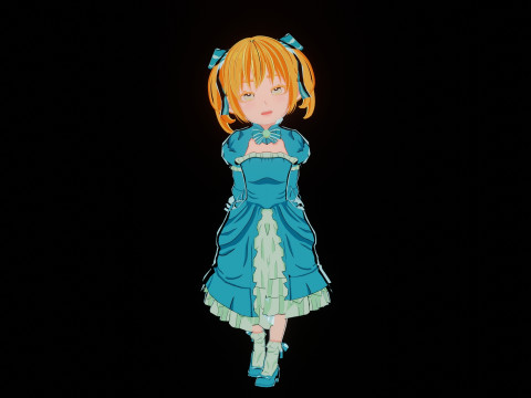 Anime-Style Noble Little Lady Model 3D