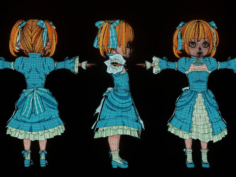 Anime-Style Noble Little Lady Model 3D