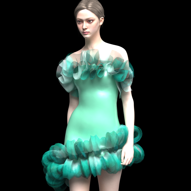 Garment clo3d dress 3D 打印模型 .c4d .max .obj .3ds .fbx .stl .blend 