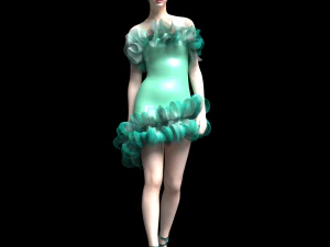 Платье clo3d 3D Принт Модель