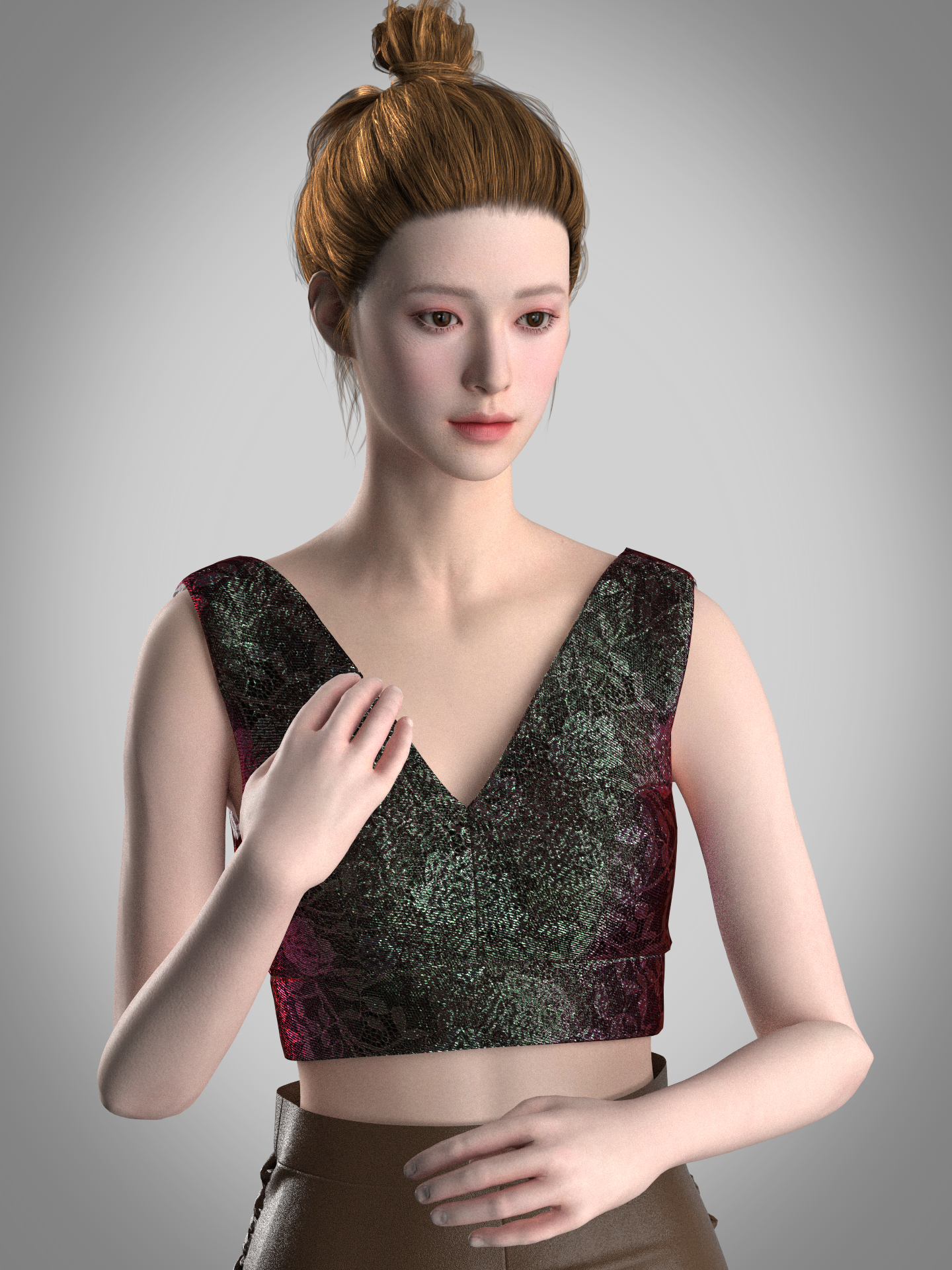 Crop top and skirt 3d print discount