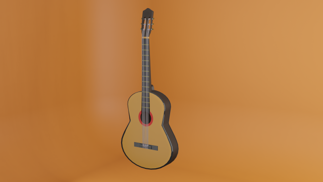 Acustic Guitar Modello 3D .c4d .max .obj .3ds .fbx .stl .blend 