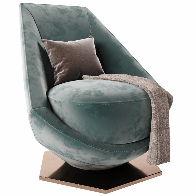 Swivel armchair By Arketipo Model 3D .c4d .max .obj .3ds .fbx .stl .blend 